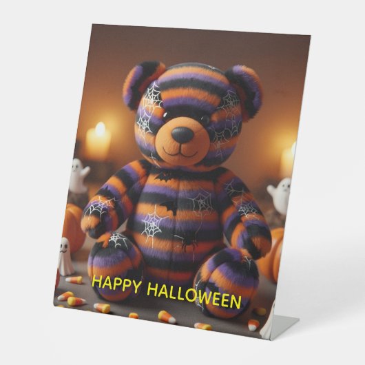 halloweenbeer reclamebord met voetstuk (Voorkant)