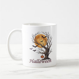 Halloweenboom en pompoen Jack-o'-Lantern Koffiemok
