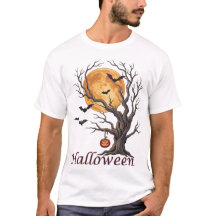 Halloweenboom en pompoen Jack-o'-Lantern