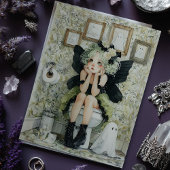 Halloweenfee en spook in toilet decoupage tissuepapier