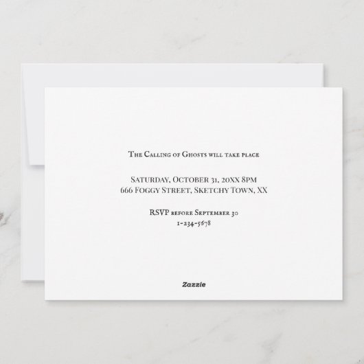 Halloweenfeest Aangepaste vintage begraafplaats Feestdagenkaart (Achterkant)