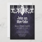 Halloweenfeest Elegant Gothic Kaart (Voorkant)