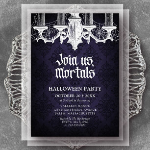 Halloweenfeest Elegant Gothic Kaart