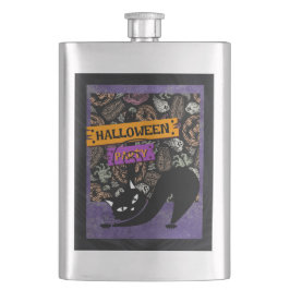 Halloweenfeest en Zwarte Kat Flacon