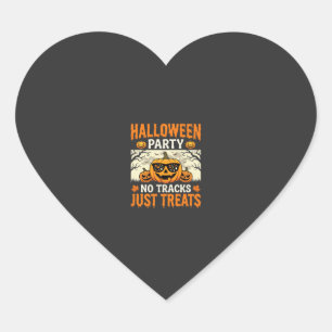 Halloweenfeest Geen nummers Alleen traktaties Pomp Hart Sticker