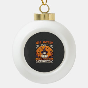 Halloweenfeest Geen Streken Alleen Snoepjes Geest Keramische Bal Ornament