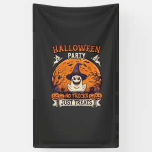 Halloweenfeest Geen Streken Alleen Treats Geest Ma Spandoek