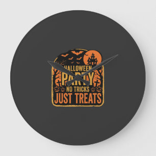 Halloweenfeest Geen Streken Alleen Treats Ontwerp_ Grote Klok