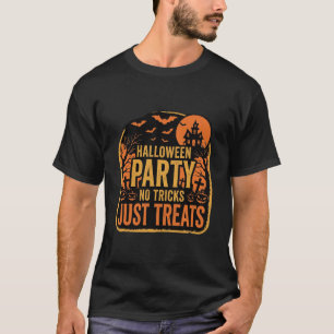 Halloweenfeest Geen Streken Alleen Treats Ontwerp_ T-shirt