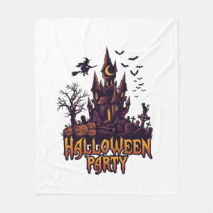 Halloweenfeest Gehekste Kasteel Pompoenen Vleermui Fleece Deken