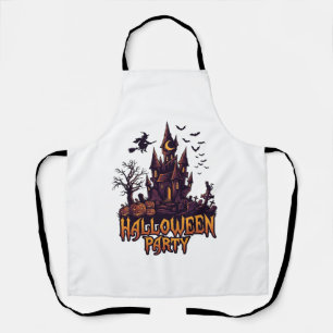 Halloweenfeest Gehekste Kasteel Pompoenen Vleermui Schort