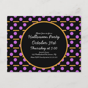 Halloweenfeest Geometrische Vormen Patroon Briefkaart