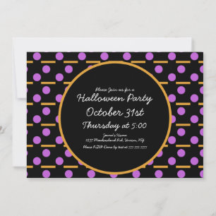 Halloweenfeest Geometrische Vormen Patroon  Kaart