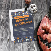 Halloweenfeest Ghost Pumpkin & Spider Pixel Art Kaart