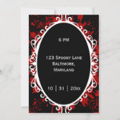 Halloweenfeest Gothic Bloedspatten Vampier  Kaart (Achterkant)