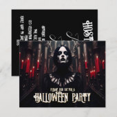 Halloweenfeest - Gothic Dark Invitation (Voorkant / Achterkant)