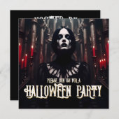 Halloweenfeest - Gothic Dark Invitation (Voorkant / Achterkant)