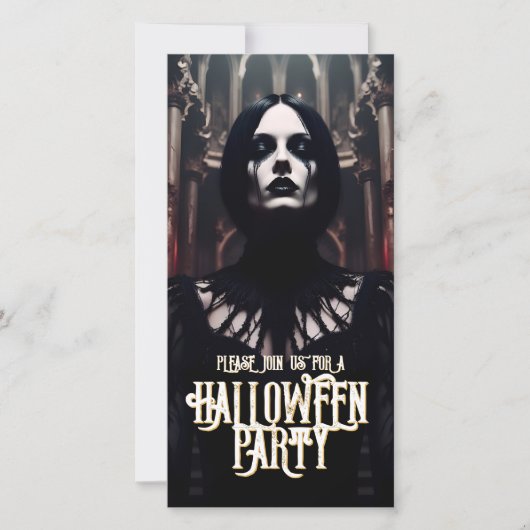 Halloweenfeest - Gothic Dark Invitation (Voorkant)