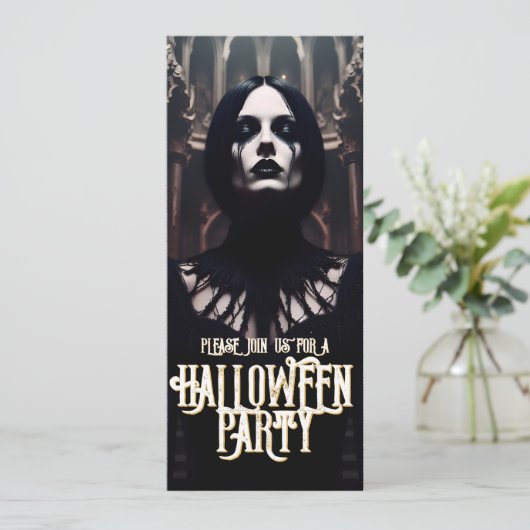 Halloweenfeest - Gothic Dark Invitation (Staand voorkant)