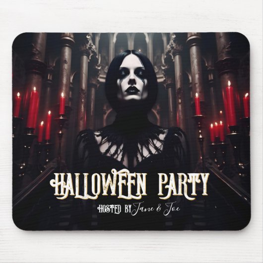 Halloweenfeest - Gothic Dark Invitation Muismat (Voorkant)