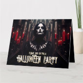 Halloweenfeest – Gothische Donkere Uitnodiging (Voorkant)