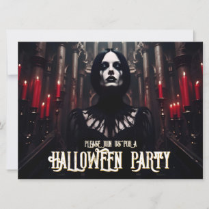 Halloweenfeest – Gotische Donkere Uitnodiging