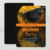 Halloweenfeest Gotische Kraai Kaart (Voorkant / Achterkant)