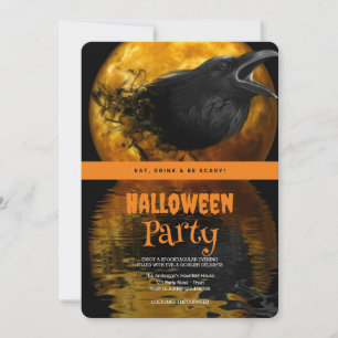 Halloweenfeest  Gotische Kraai Kaart