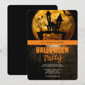 Halloweenfeest Gotische Maan Kaart (Voorkant / Achterkant)