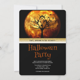 Halloweenfeest Gotische Maan Kaart