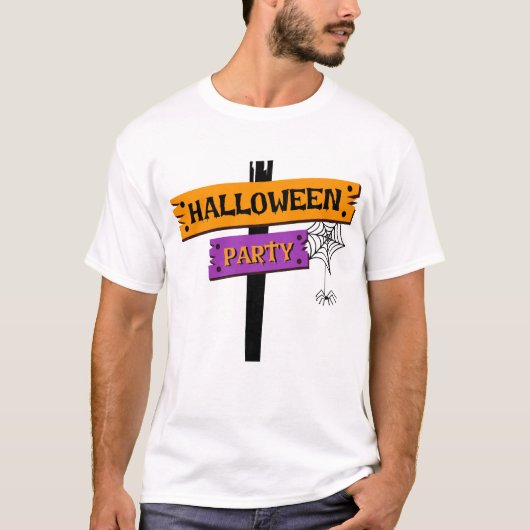Halloweenfeest Griezelfris T-Shirt Ontwerp (Voorkant)