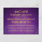 Halloweenfeest griezelhuis zwarte uitnodiging (Achterkant)