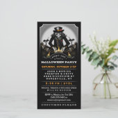 Halloweenfeest Griezelig Plezier Uitnodigingskaart (Staand voorkant)