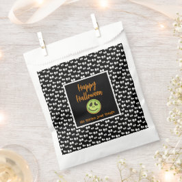 Halloweenfeest griezelige zwarte goody tas loot ta bedankzakje