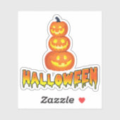 Halloweenfeest, Halloweenpompoenen Sticker (Vel)