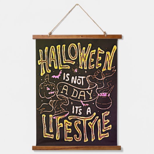 Halloweenfeest Hangend Wandkleed (Voorkant)