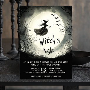Halloweenfeest, Heksen Nacht, Meiden Nacht Kaart