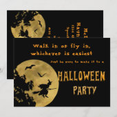 Halloweenfeest in- of uitstappen kaart (Voorkant / Achterkant)