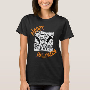 Halloweenfeest in zwart en wit t-shirt