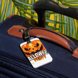 Halloweenfeest – Jack-o'-lantaarn ontwerp Bagagelabel
