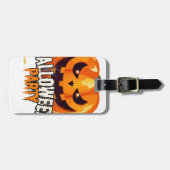 Halloweenfeest – Jack-o'-lantaarn ontwerp Bagagelabel (Voorkant horizontaal)