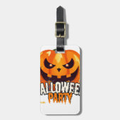 Halloweenfeest – Jack-o'-lantaarn ontwerp Bagagelabel (Voorkant verticaal)