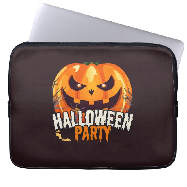 Halloweenfeest – Jack-o'-lantaarn ontwerp Laptop Sleeve (Voorkant)