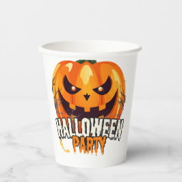 Halloweenfeest – Jack-o'-lantaarn ontwerp Papieren Bekers