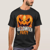 Halloweenfeest – Jack-o'-lantaarn ontwerp T-shirt (Voorkant)