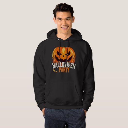 Halloweenfeest – Jack-o'-Lantern-ontwerp Hoodie (Voorkant volledig)