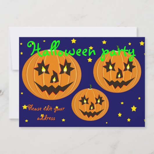Halloweenfeest Kaart (Voorkant)