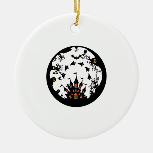 Halloweenfeest Keramisch Ornament (Voorkant)