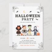 Halloweenfeest Kinderen Griezelige Uitnodiging (Voorkant)