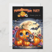 Halloweenfeest Kleurrijk & Bewerkbaar Kaart (Voorkant)